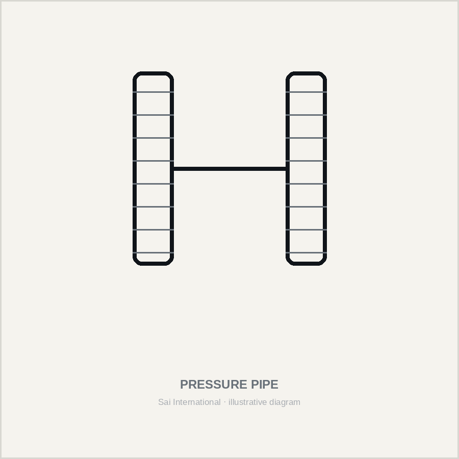 PVC pressure pipe — illustrative diagram