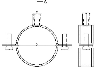 Pipe hanger with EPDM lining