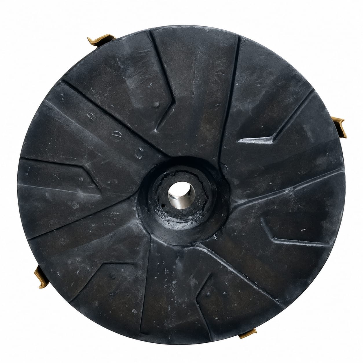 Rotavator blade holder flange with bolted blade clamps
