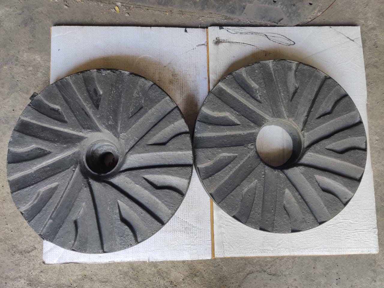 Flange discs in production