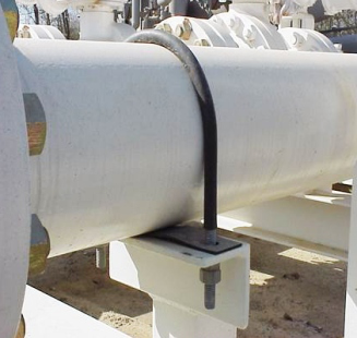 U-bolt with rubber lining