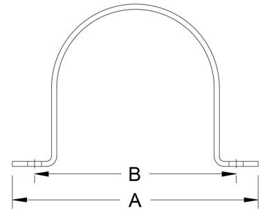U-strap pipe support strap
